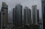 Saison des pluies dans la mégapole de Dubaï.
