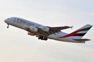 Avion Airbus A380-800 de la compagnie EMIRATES AIRLINES.