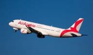 L'avion Airbus A320 de la compagnie aérienne Air Arabia.