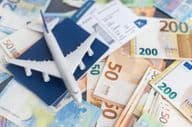 Prix des billets d'avion, billets en euros.