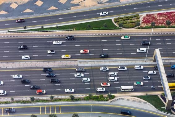 Route Sheikh Zayed, centre-ville de Dubaï.