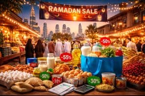 Marché de Ramadan avec surveillance des prix.