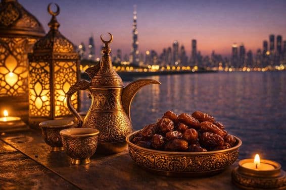 Lumières du Ramadan sur les rives de Dubaï.