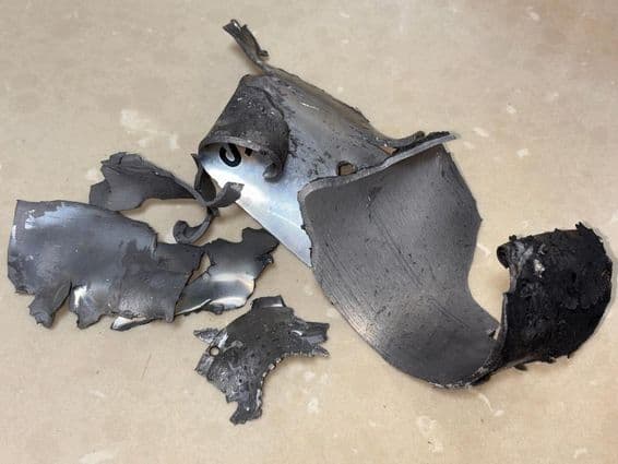 morceaux de fragments de roquette