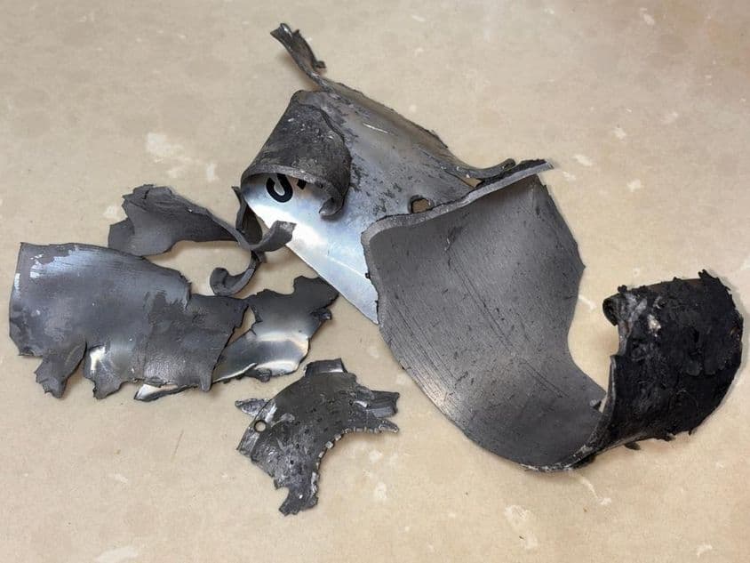 morceaux de fragments de roquette