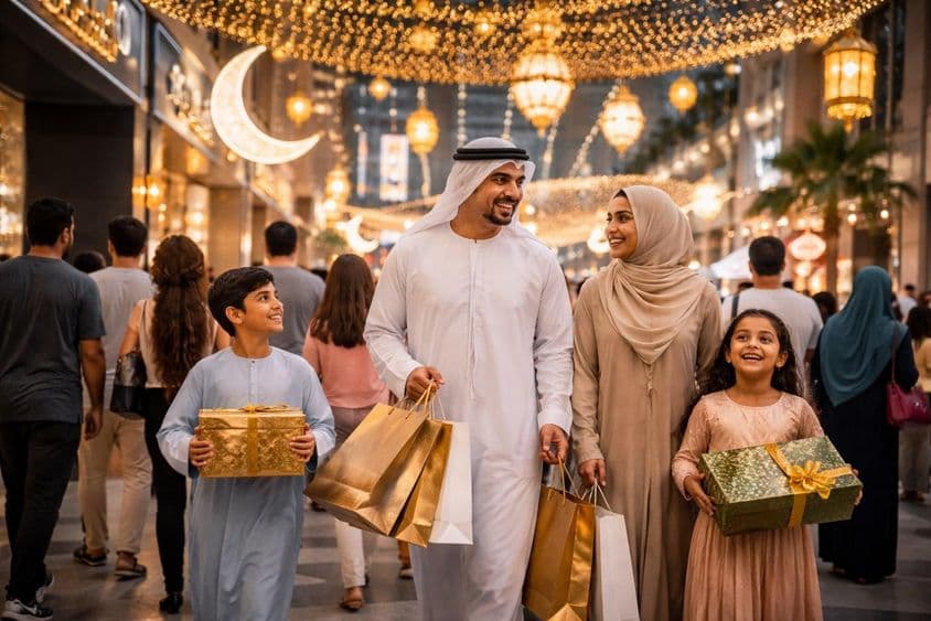 Atmosphère du shopping de l'Eid à Dubaï.