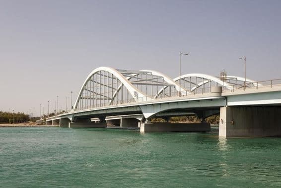 Pont Al Maqta à Abu Dhabi, Émirats Arabes Unis