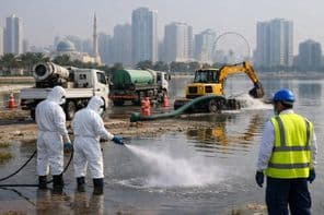 Opération de désinfection après la pluie