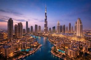 Panorama des immeubles de luxe à Dubaï