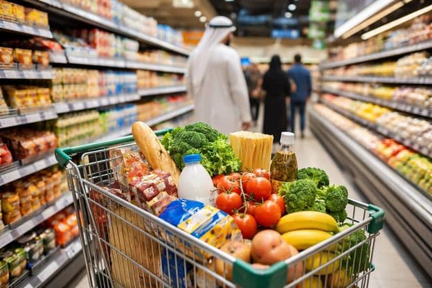 Caddie de supermarché pour courses quotidiennes