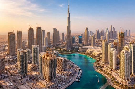 Paysage urbain moderne de Dubaï