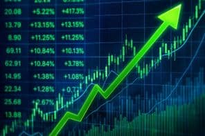 Graphique de tendance boursière en hausse