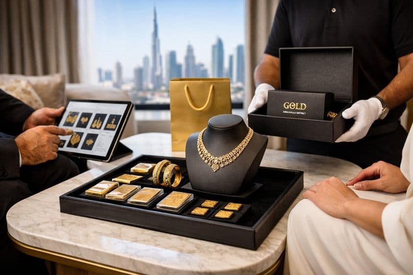 Livraison de luxe d'or à domicile