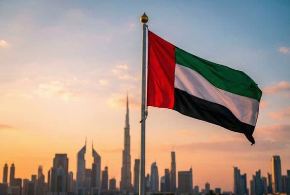 Le drapeau national des Émirats Arabes Unis