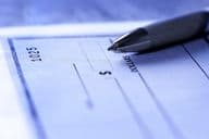 Stylo utilisé pour rédiger un chèque bancaire