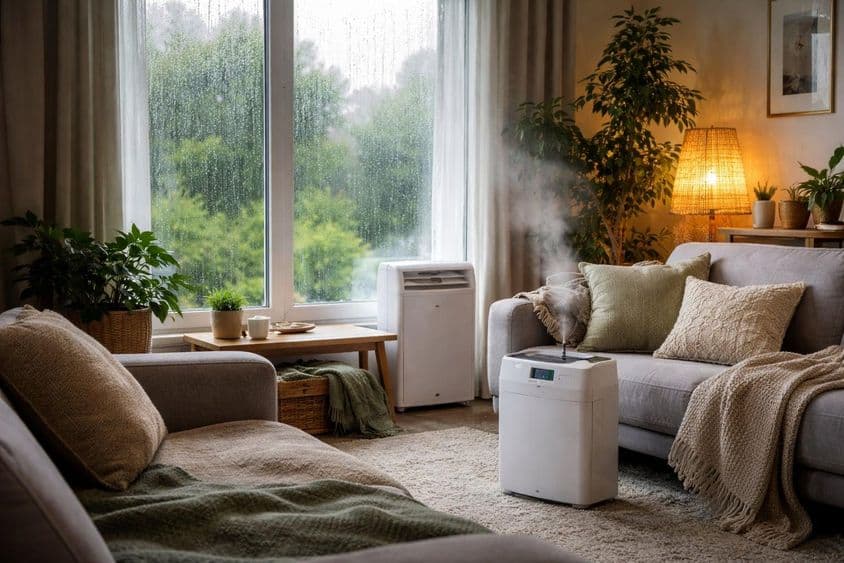 Maison humide après la pluie