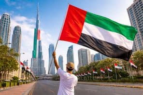 Unité nationale avec un drapeau