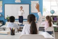 Moment moderne dans une salle de classe