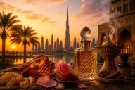 Dubaï coucher de soleil doré parfumé