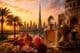 Dubaï coucher de soleil doré parfumé
