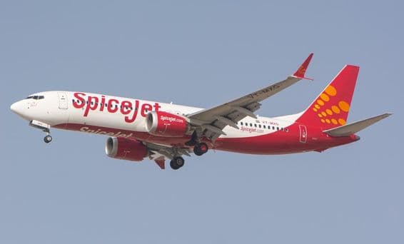 Avion Boeing 737 MAX de la compagnie aérienne Spicejet