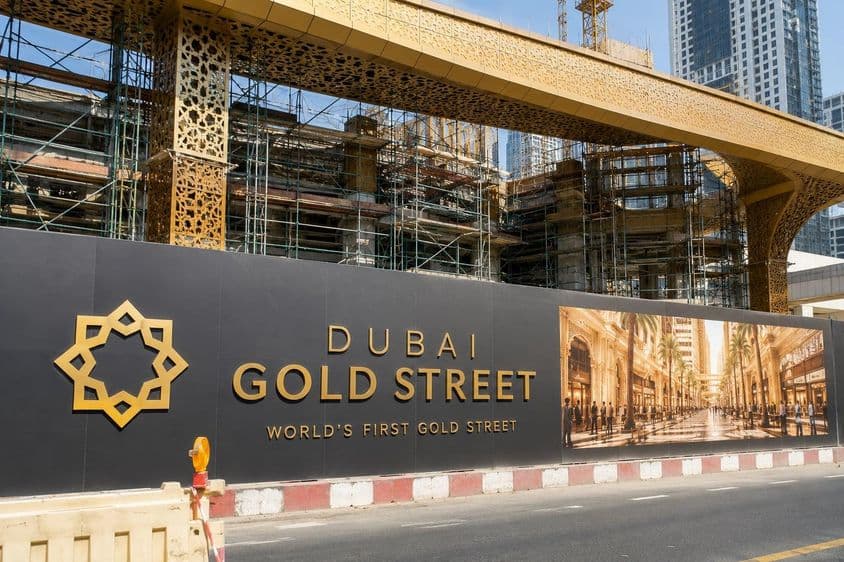 La Gold Street de Dubaï est en construction