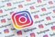 Logo Instagram imprimé sur papier