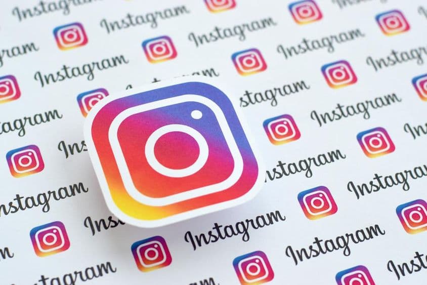 Logo Instagram imprimé sur papier