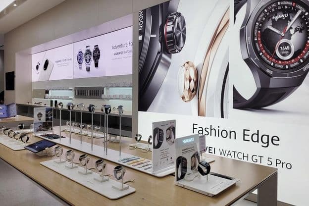 L'intérieur d'une boutique Huawei