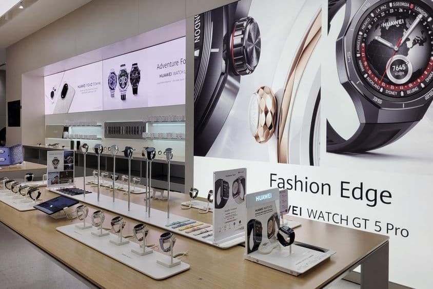 L'intérieur d'une boutique Huawei