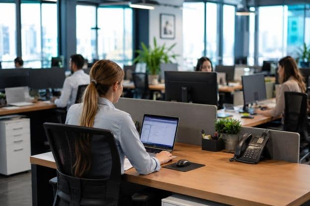 Atmosphère d'un espace de travail moderne