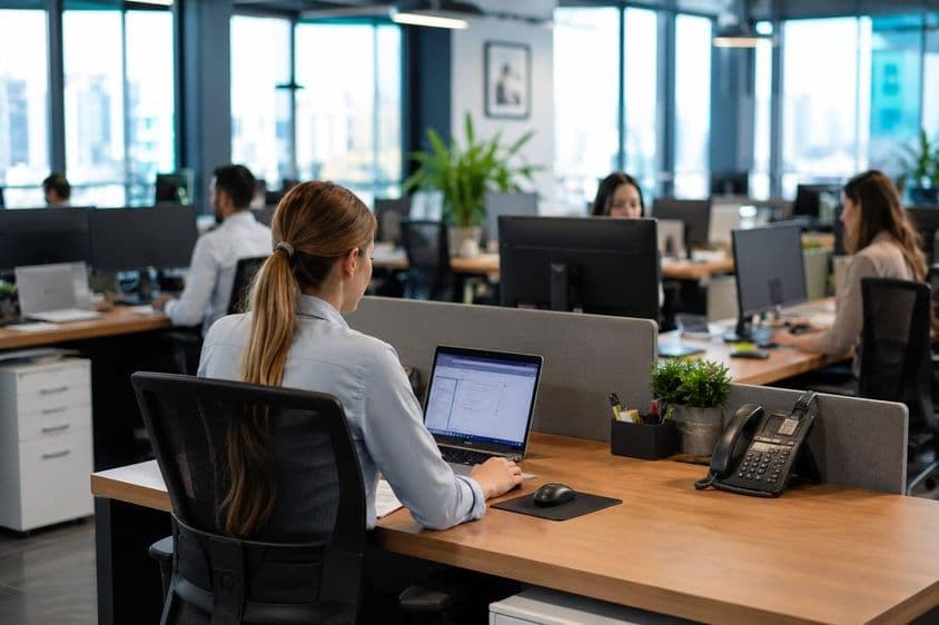 Atmosphère d'un espace de travail moderne