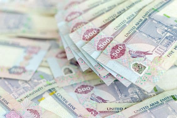 Dirhams des Émirats Arabes Unis.