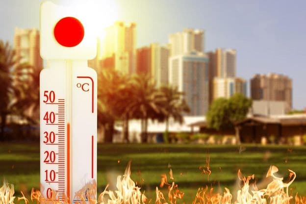Thermomètre montrant une température élevée