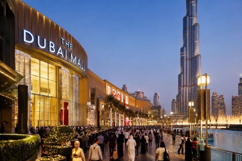 Foule festive au Dubaï Mall