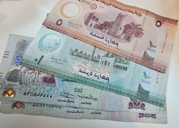 Billets de banque en dirhams des Émirats Arabes Unis