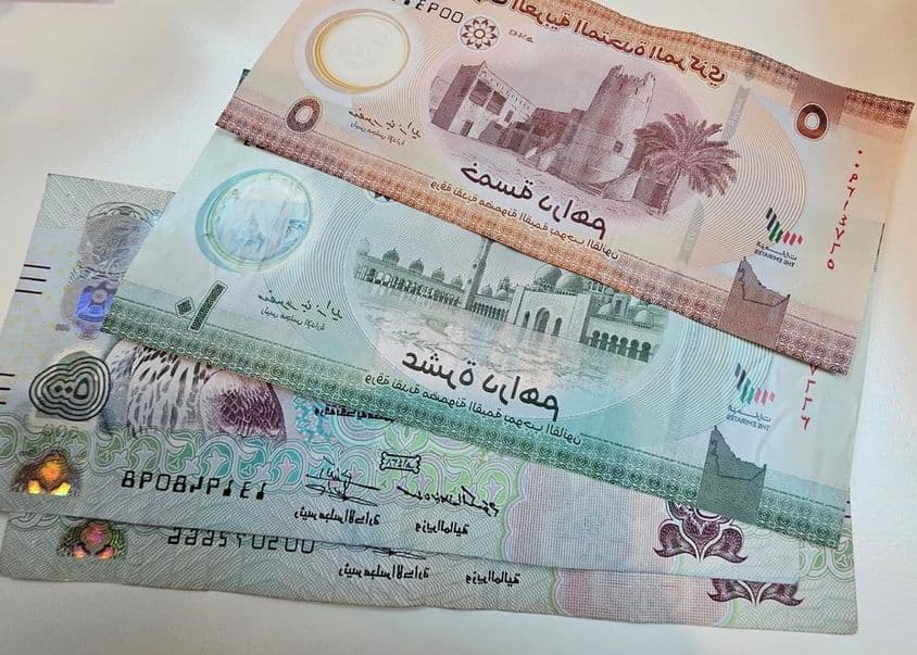 Billets de banque en dirhams des Émirats Arabes Unis